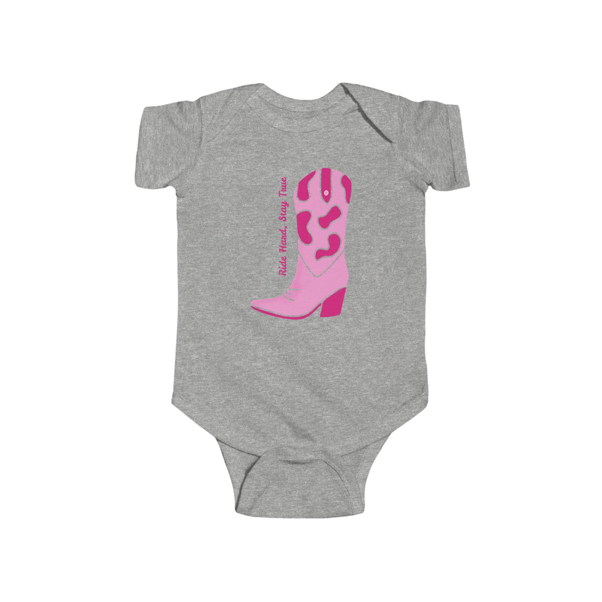 Pink Cowboy Boot Infant Bodysuit, Cute Baby Outfit, Baby Shower Gift, Rodeo Theme, Western Apparel, Kids Fashion
