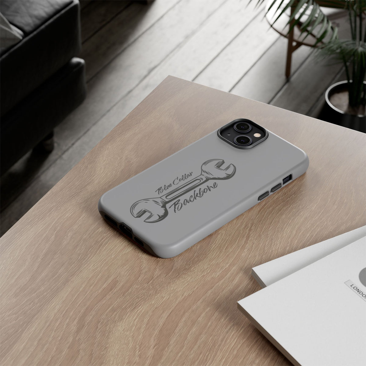 Tough Cases, Blue Collar Backbone Phone Case, Protective Phone Cases, Rugged Phone Covers, Strong Case, Worker Design, Unique Phone