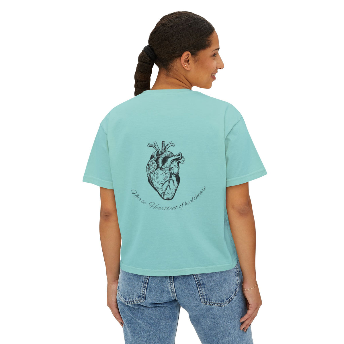 Nurse: Heartbeat of Healthcare Women's Boxy Tee