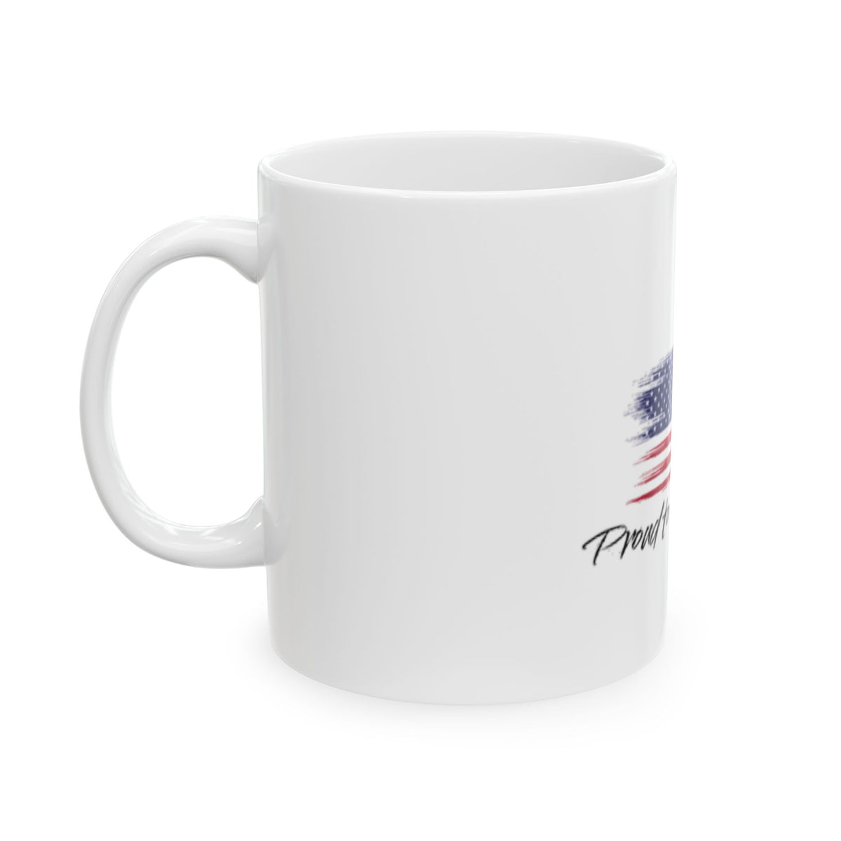 Prout to be blue collar American flag Ceramic Mug, (11oz, 15oz)