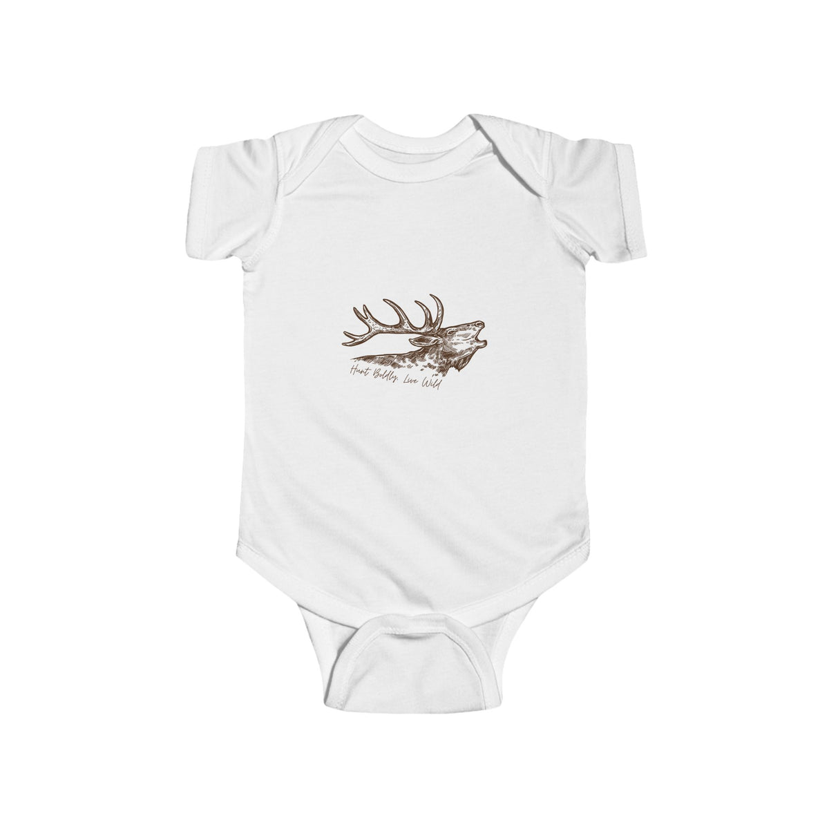 Hunt Boldly & Live Wild Infant Bodysuit, Cute Baby Outfit, Nature Lover Gift, Baby Shower Clothes, Unisex Infant Wear