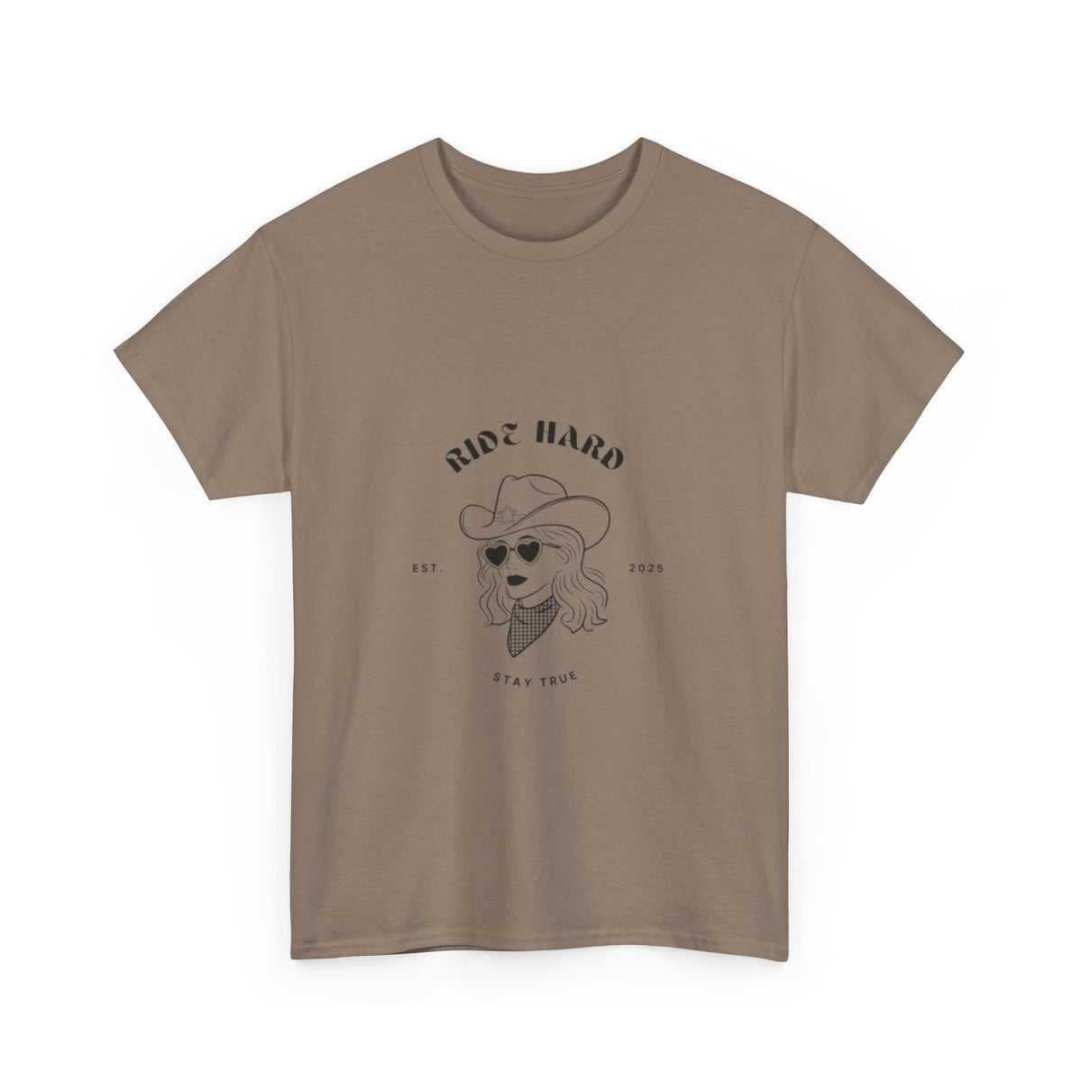 Ride Hard Unisex Heavy Cotton Tee - Stay True Graphic Tee