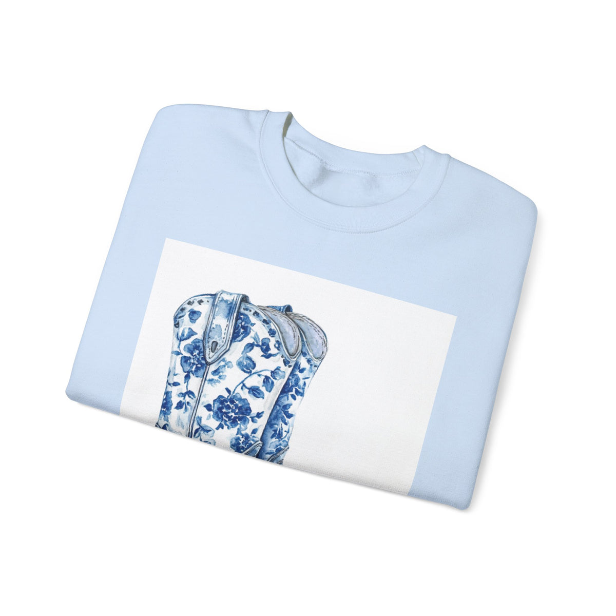 Floral Cowboy Boots Crewneck Sweatshirt - Ride Hard, Stay True