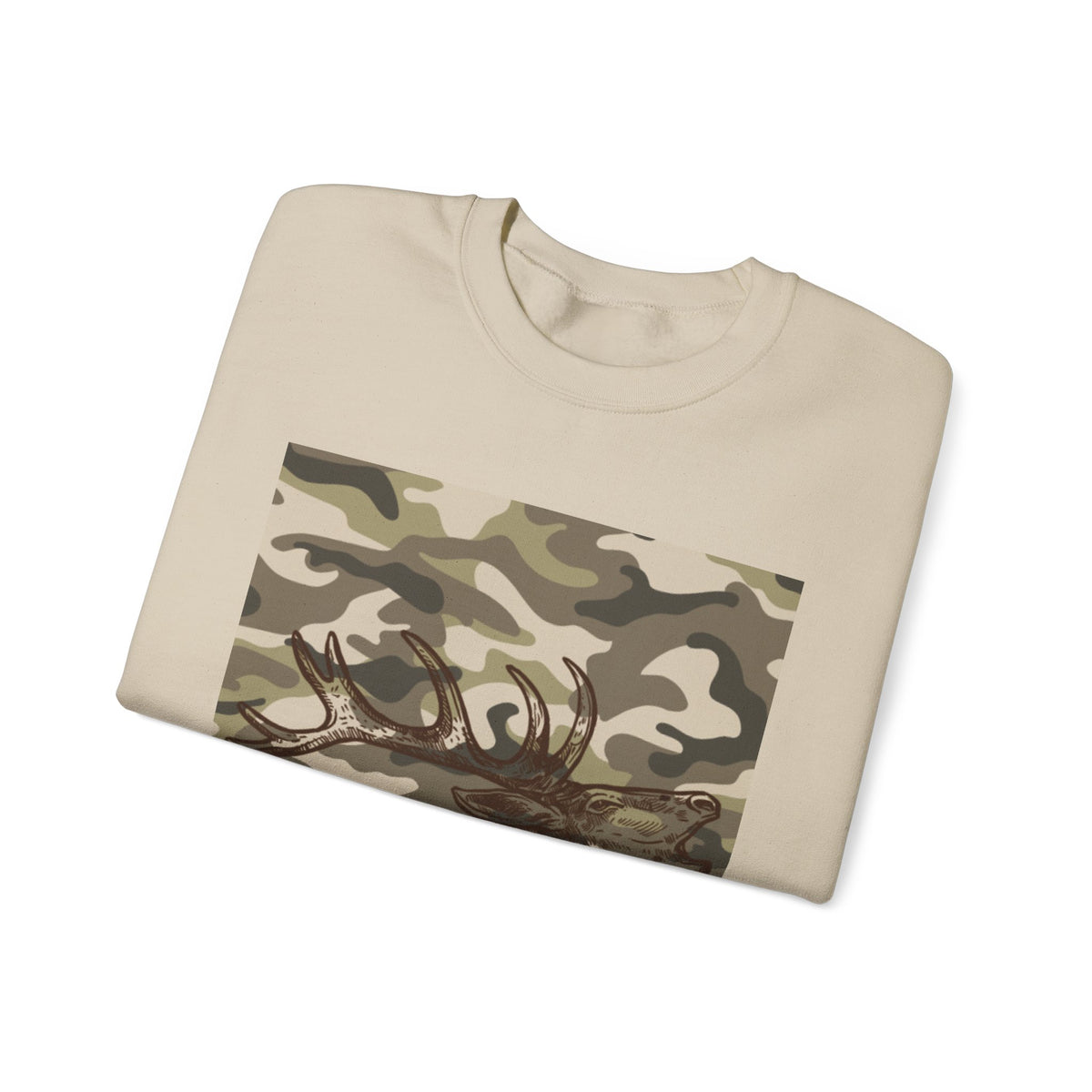Camo Antler Design Unisex Crewneck Sweatshirt