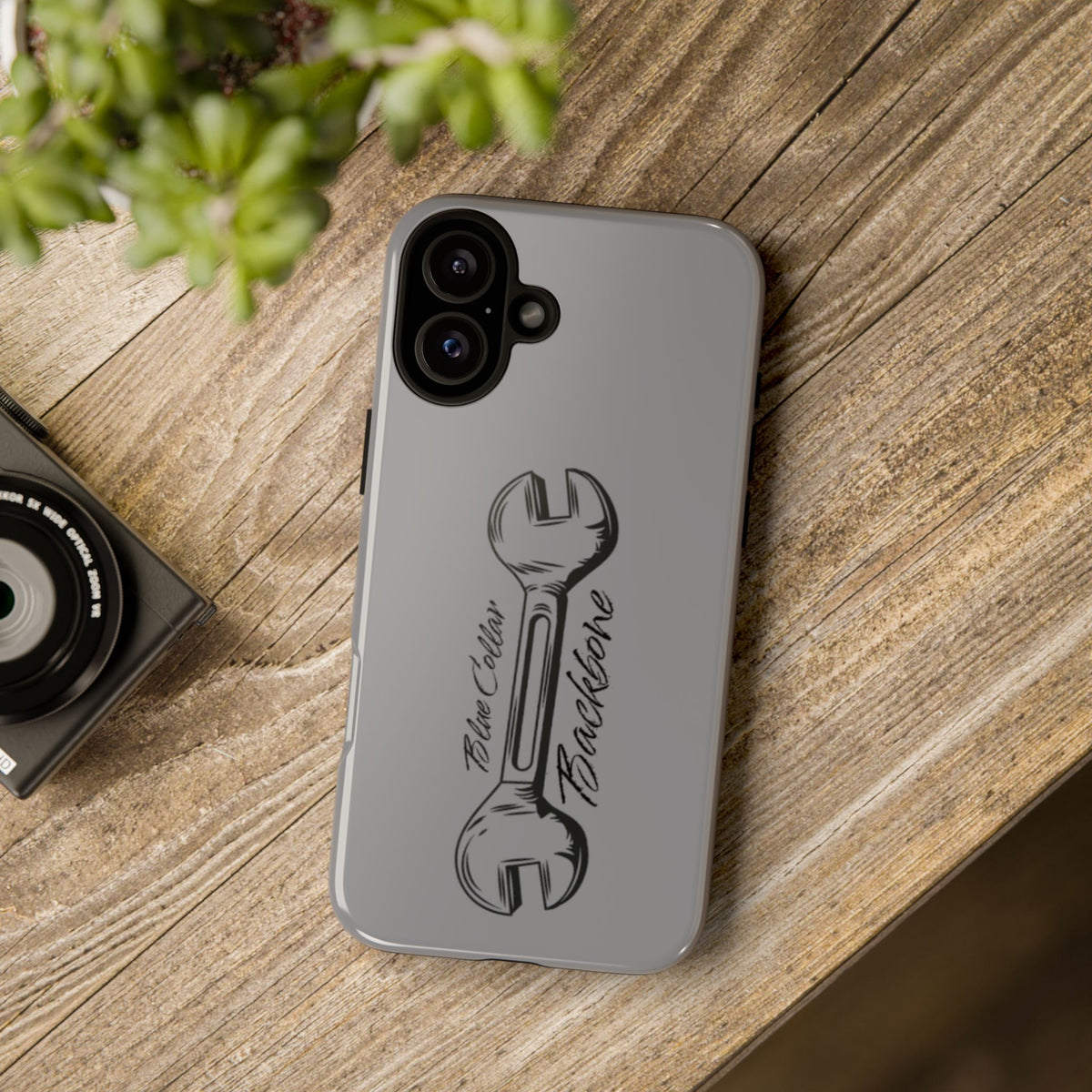 Tough Cases, Blue Collar Backbone Phone Case, Protective Phone Cases, Rugged Phone Covers, Strong Case, Worker Design, Unique Phone