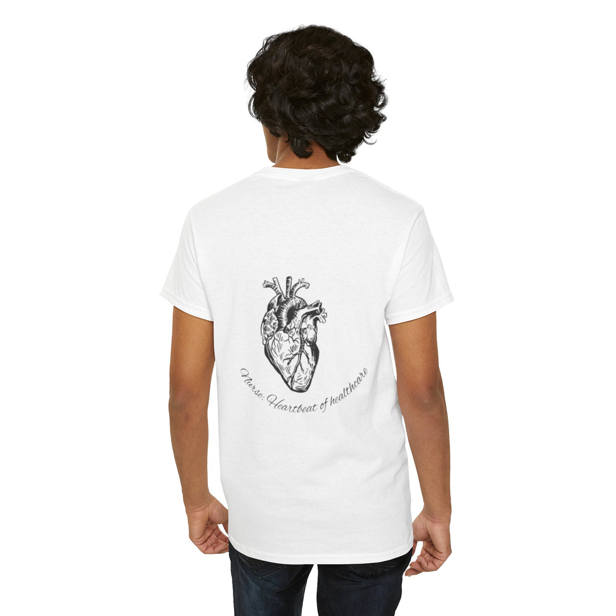 Nurse: Heartbeat of healthcare Unisex Heavy Cotton Tee