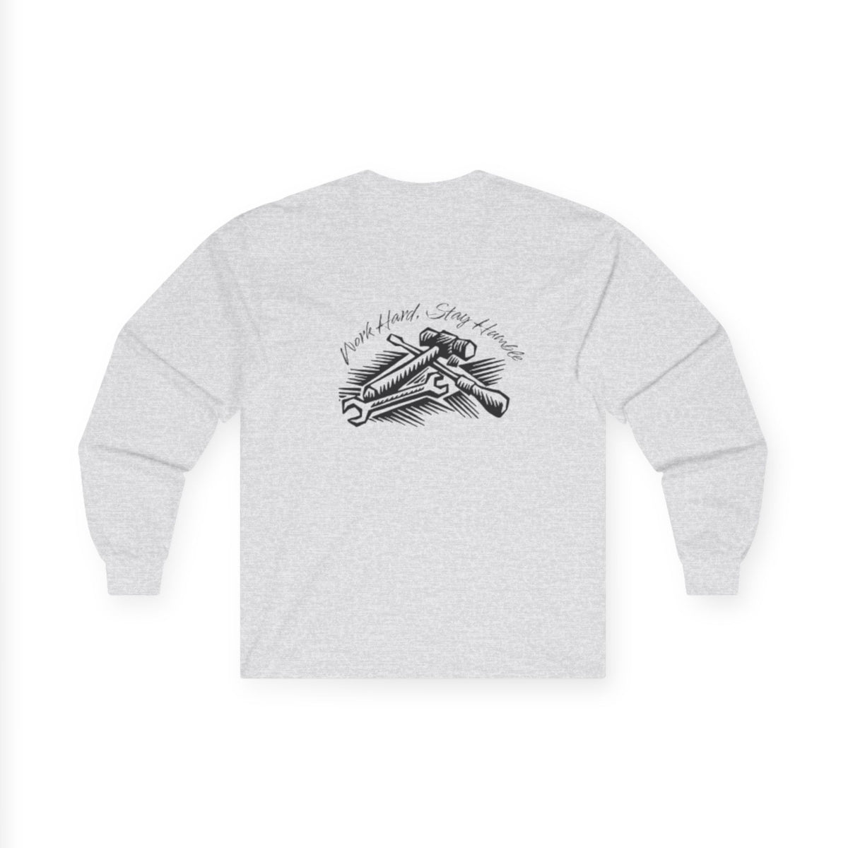 Work Hard Stay Humble Blue Collar Long Sleeve Tee, Motivational Graphic Shirt, Unisex Cotton Top, Inspirational Clothing, Gift for Him Her,