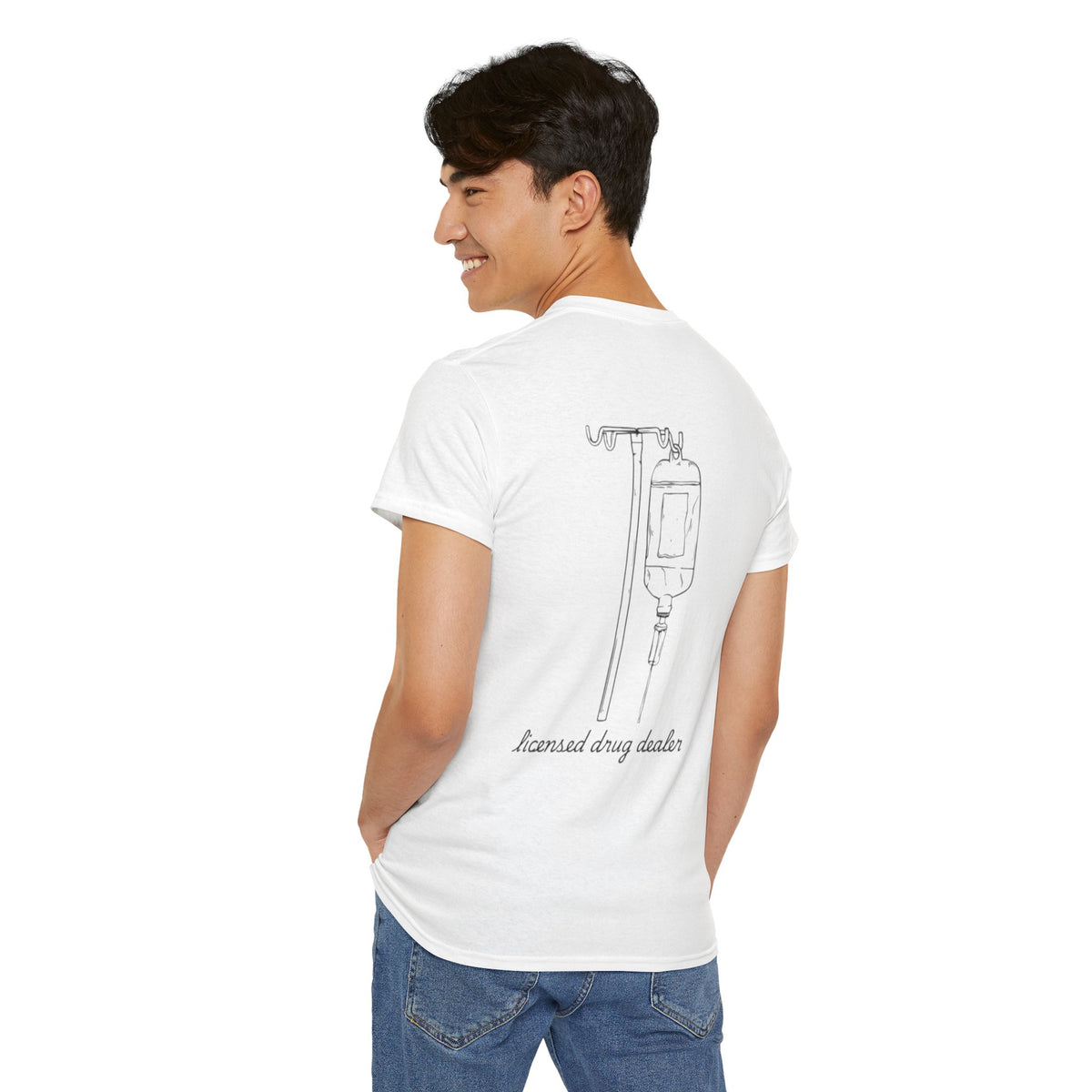 Unisex Heavy Cotton Tee - "Licensed Drug Dealer" Graphic Tee - Fun & Edgy Casual Wear