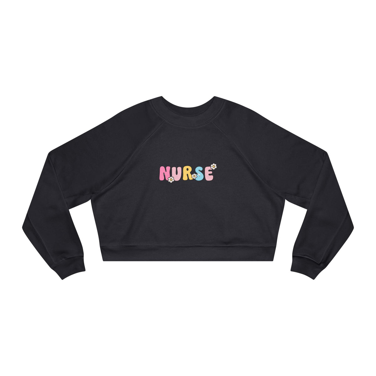 Floral Nurse Cropped Sweatshirt