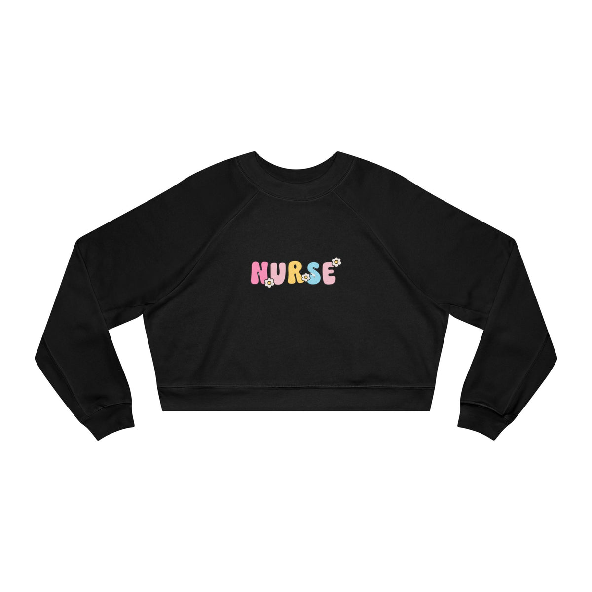 Floral Nurse Cropped Sweatshirt