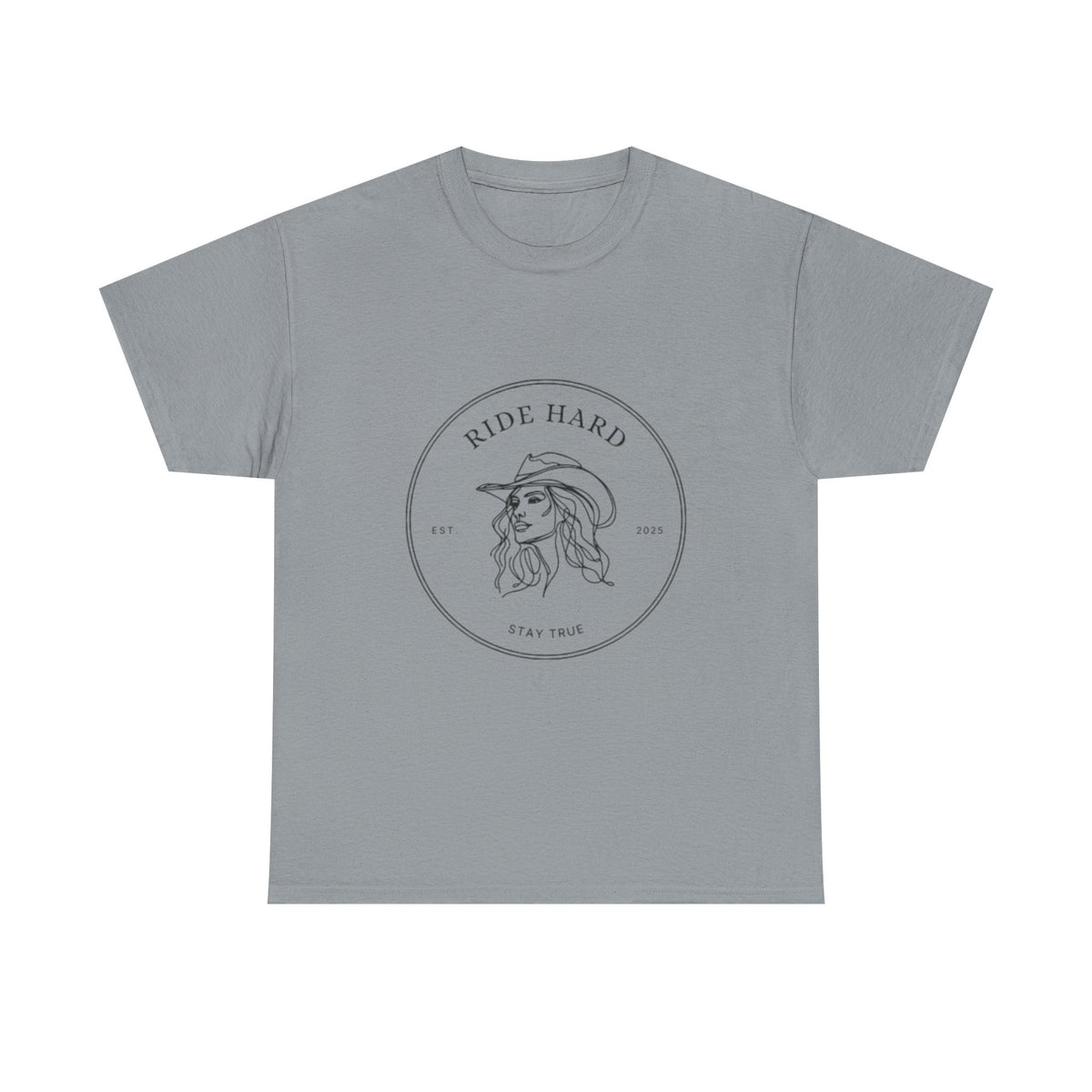 Ride Hard Unisex Heavy Cotton Tee - Stay True Graphic Shirt