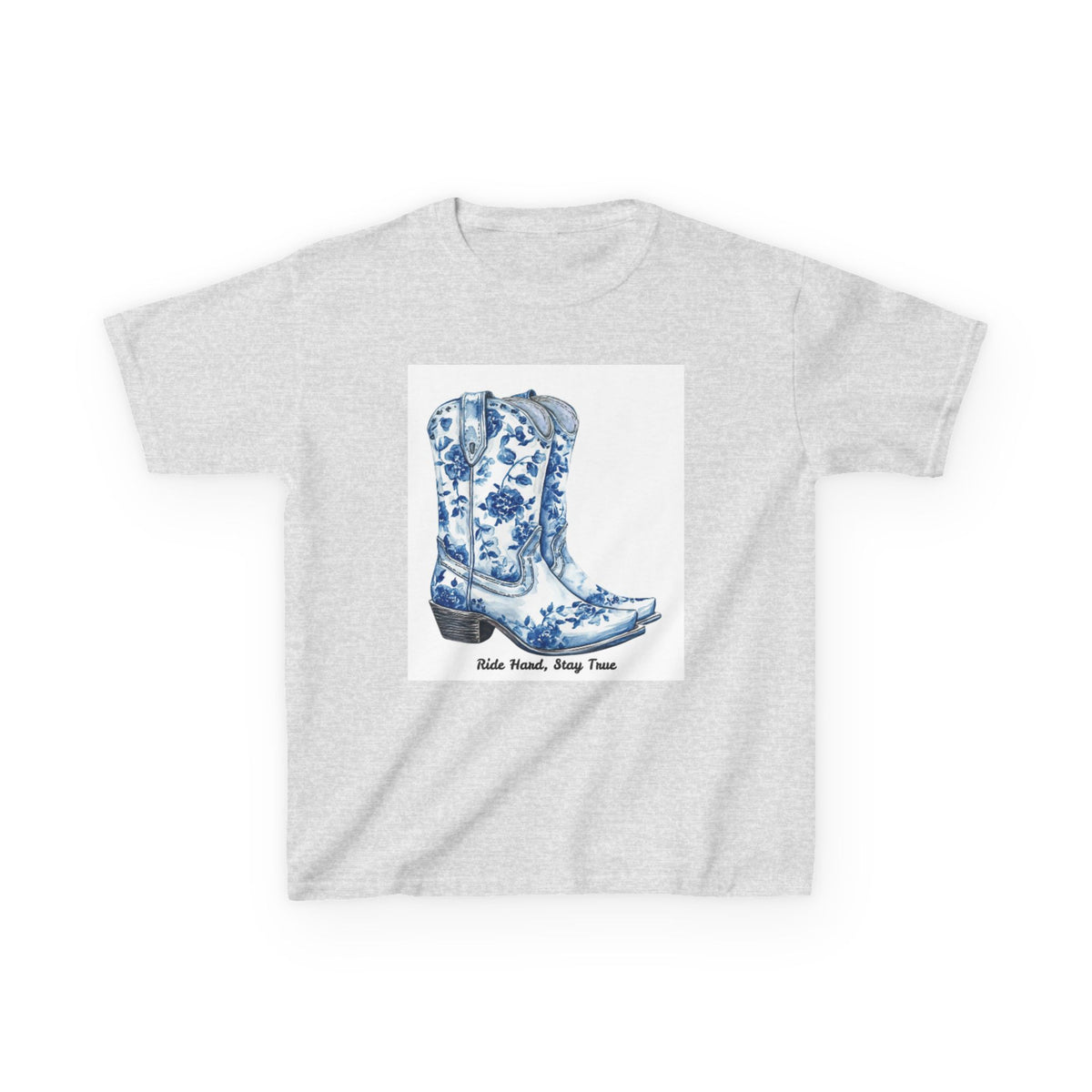 Kids Tees - Ride Hard, Stay True Cowboy Boots Graphic T-Shirt