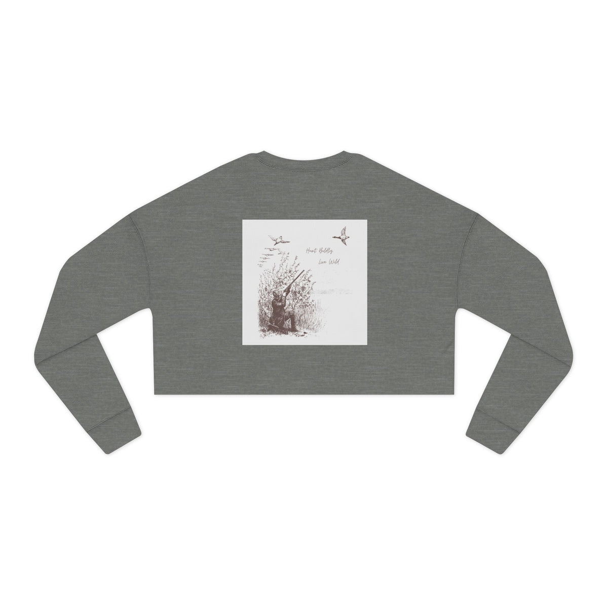 Women's Crop Sweatshirt - Hunt Crewneck Design