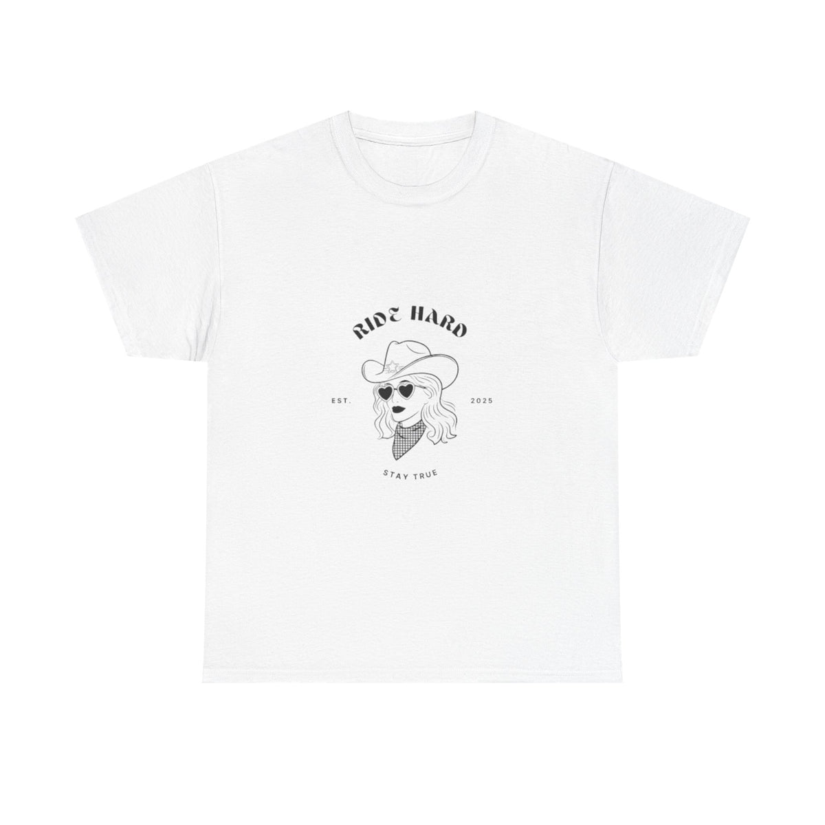 Ride Hard Unisex Heavy Cotton Tee - Stay True Graphic Tee