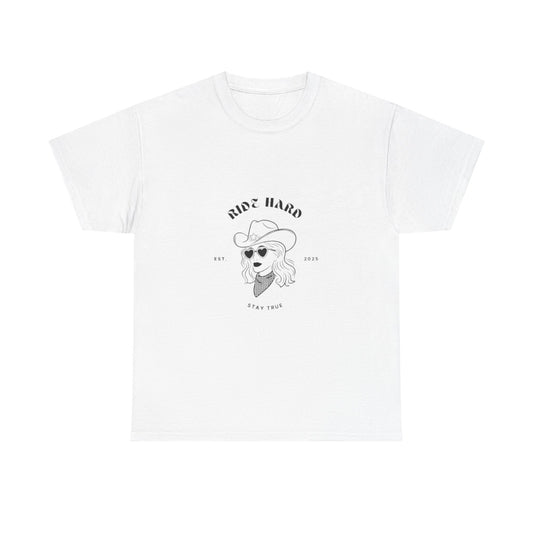 Ride Hard Unisex Heavy Cotton Tee - Stay True Graphic Tee