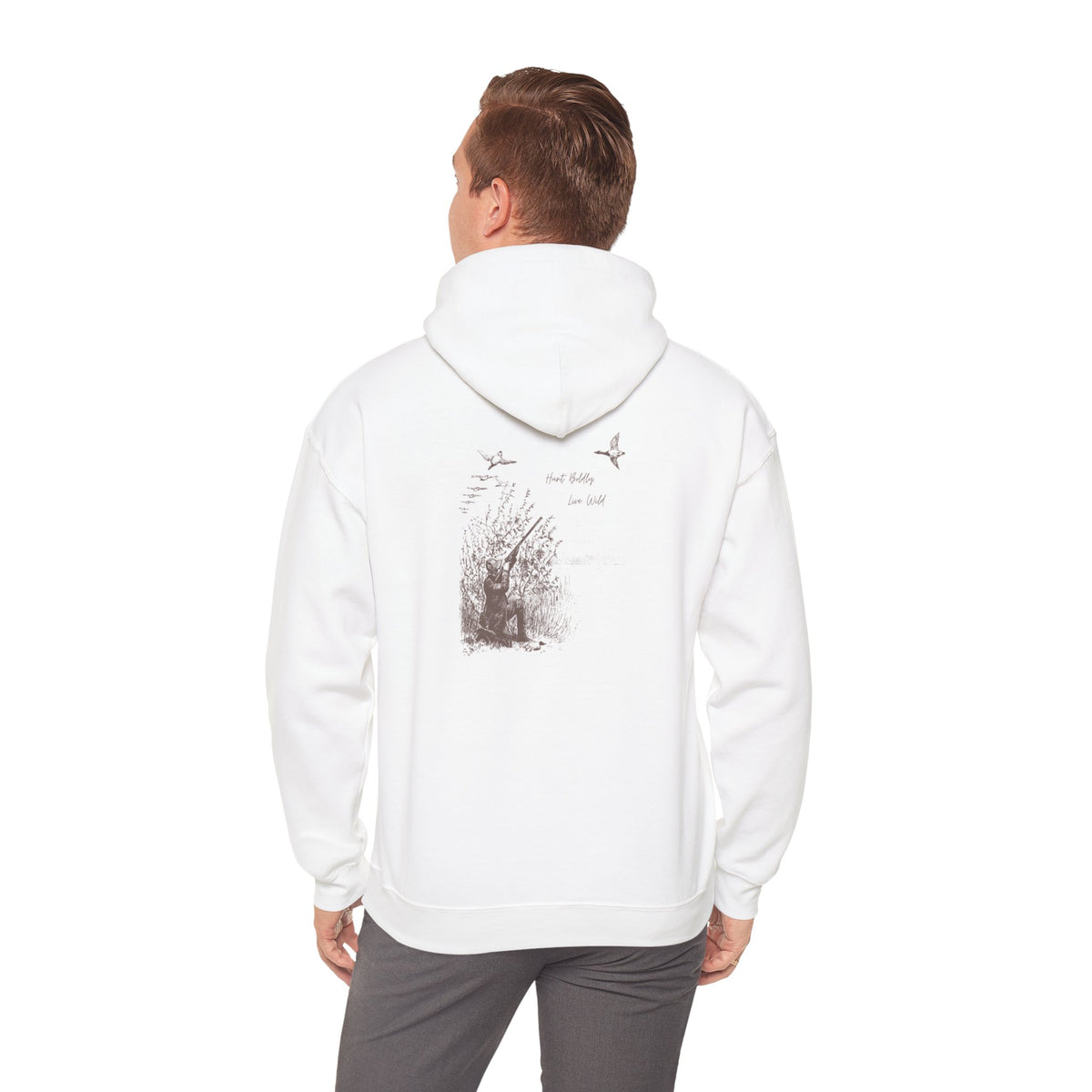 Hunter-Inspired Unisex Heavy Blend Hooded Sweatshirt - Relaxed Fit with Inspirational Quote