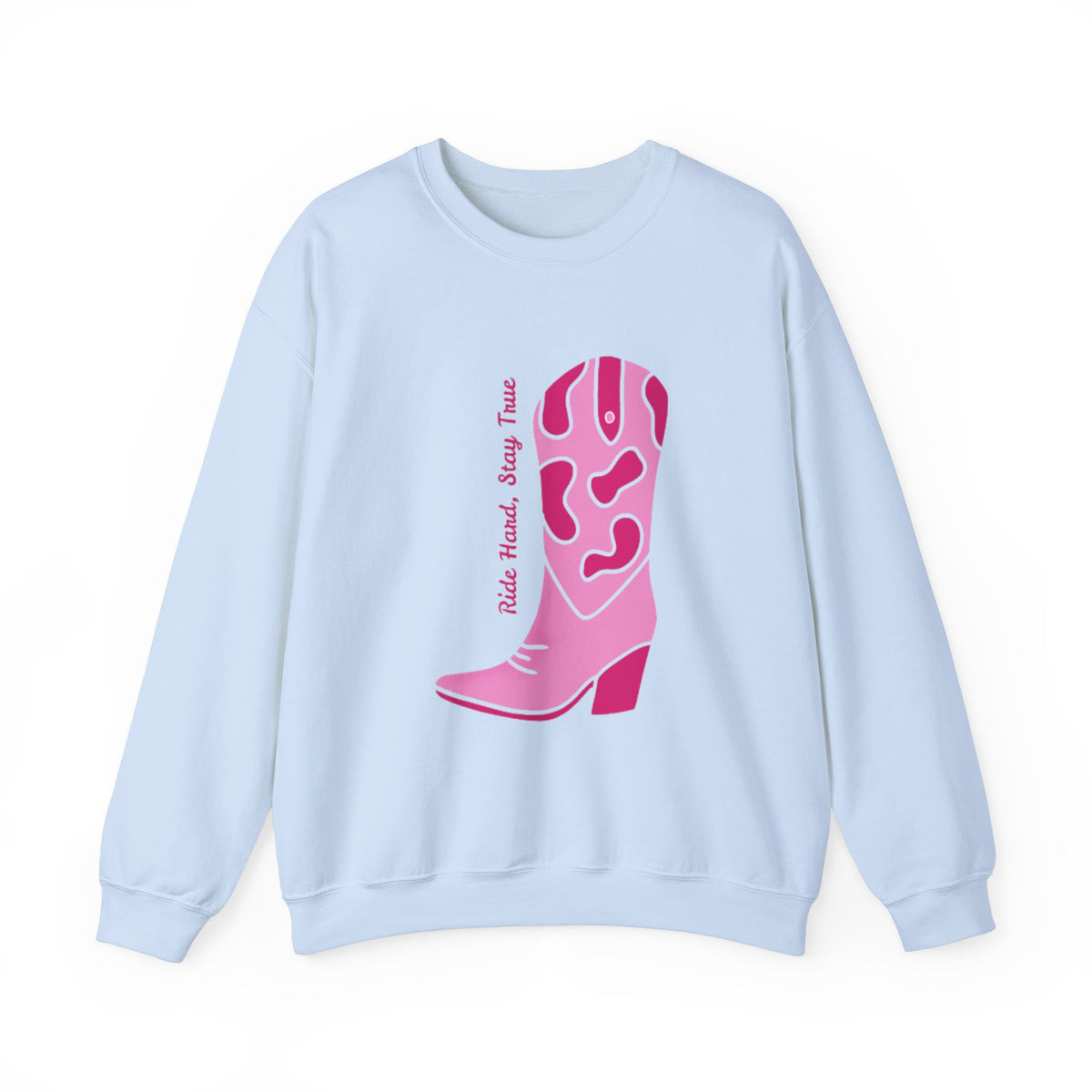 Ride Hard, Stay True pink | Unisex Heavy Blend™ Crewneck Sweatshirt