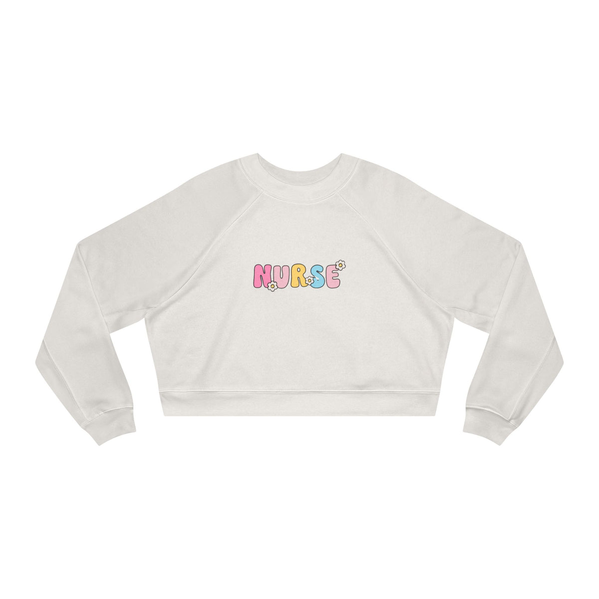 Floral Nurse Cropped Sweatshirt
