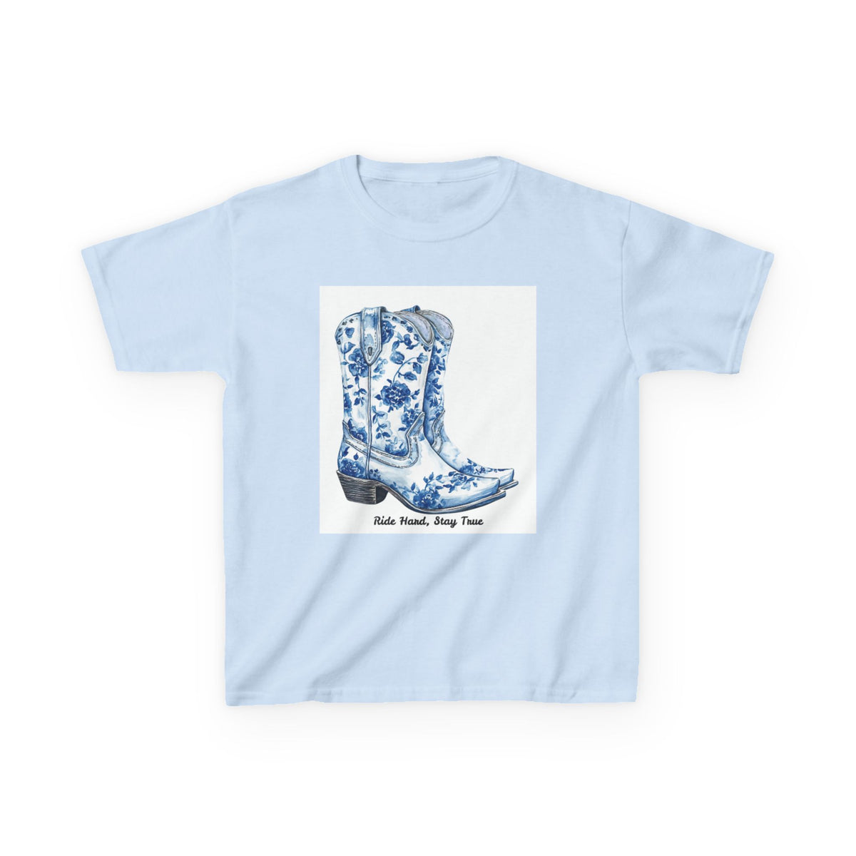 Kids Tees - Ride Hard, Stay True Cowboy Boots Graphic T-Shirt