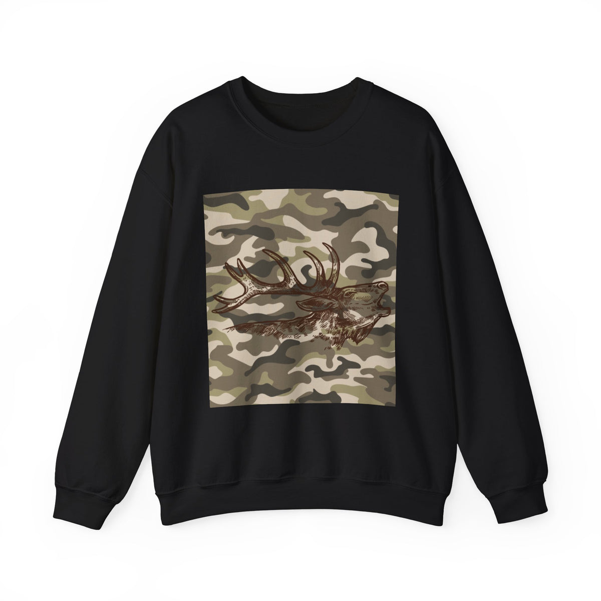 Camo Antler Design Unisex Crewneck Sweatshirt