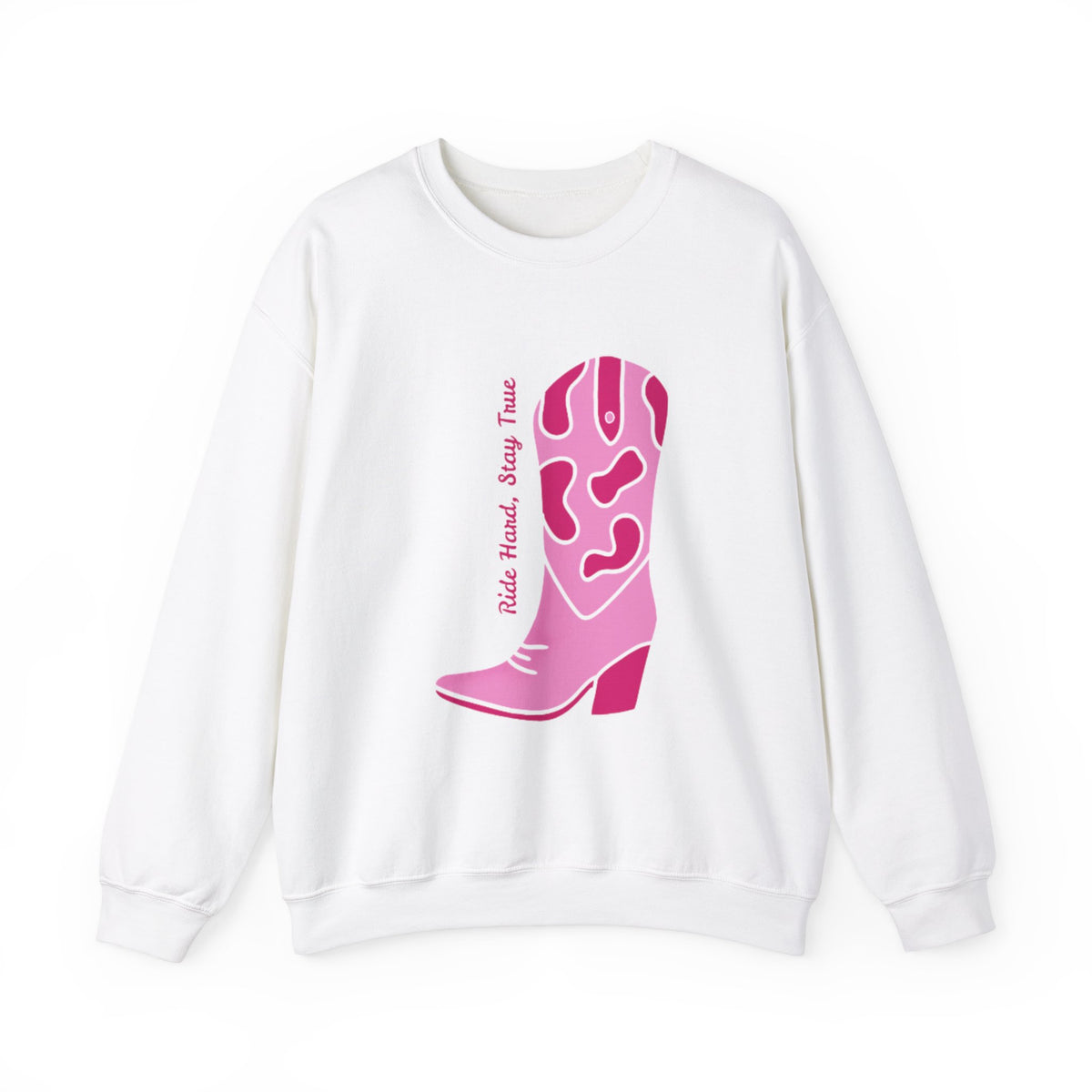 Ride Hard, Stay True pink | Unisex Heavy Blend™ Crewneck Sweatshirt