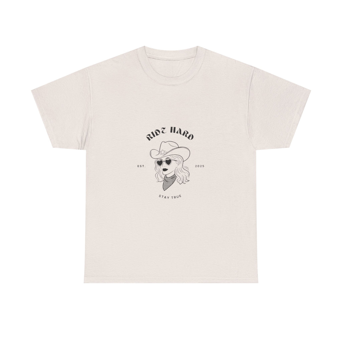 Ride Hard Unisex Heavy Cotton Tee - Stay True Graphic Tee