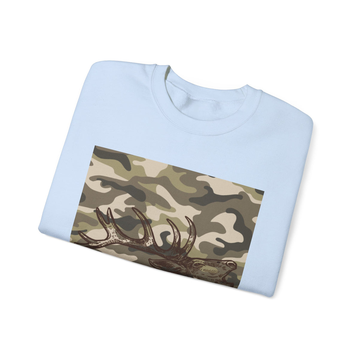 Camo Antler Design Unisex Crewneck Sweatshirt