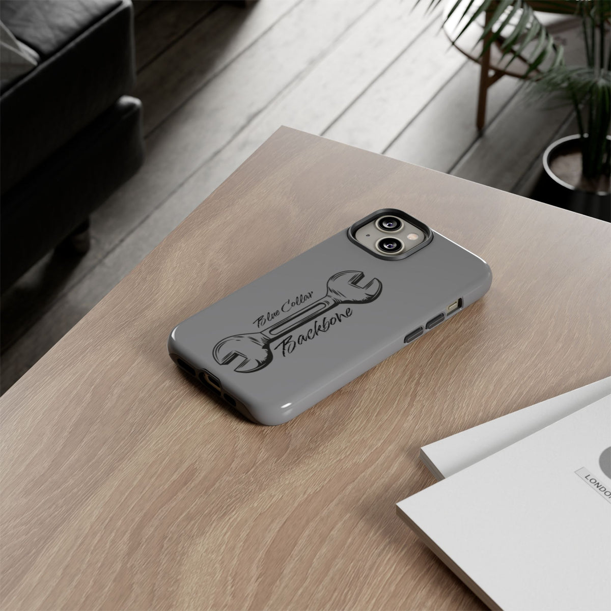 Tough Cases, Blue Collar Backbone Phone Case, Protective Phone Cases, Rugged Phone Covers, Strong Case, Worker Design, Unique Phone