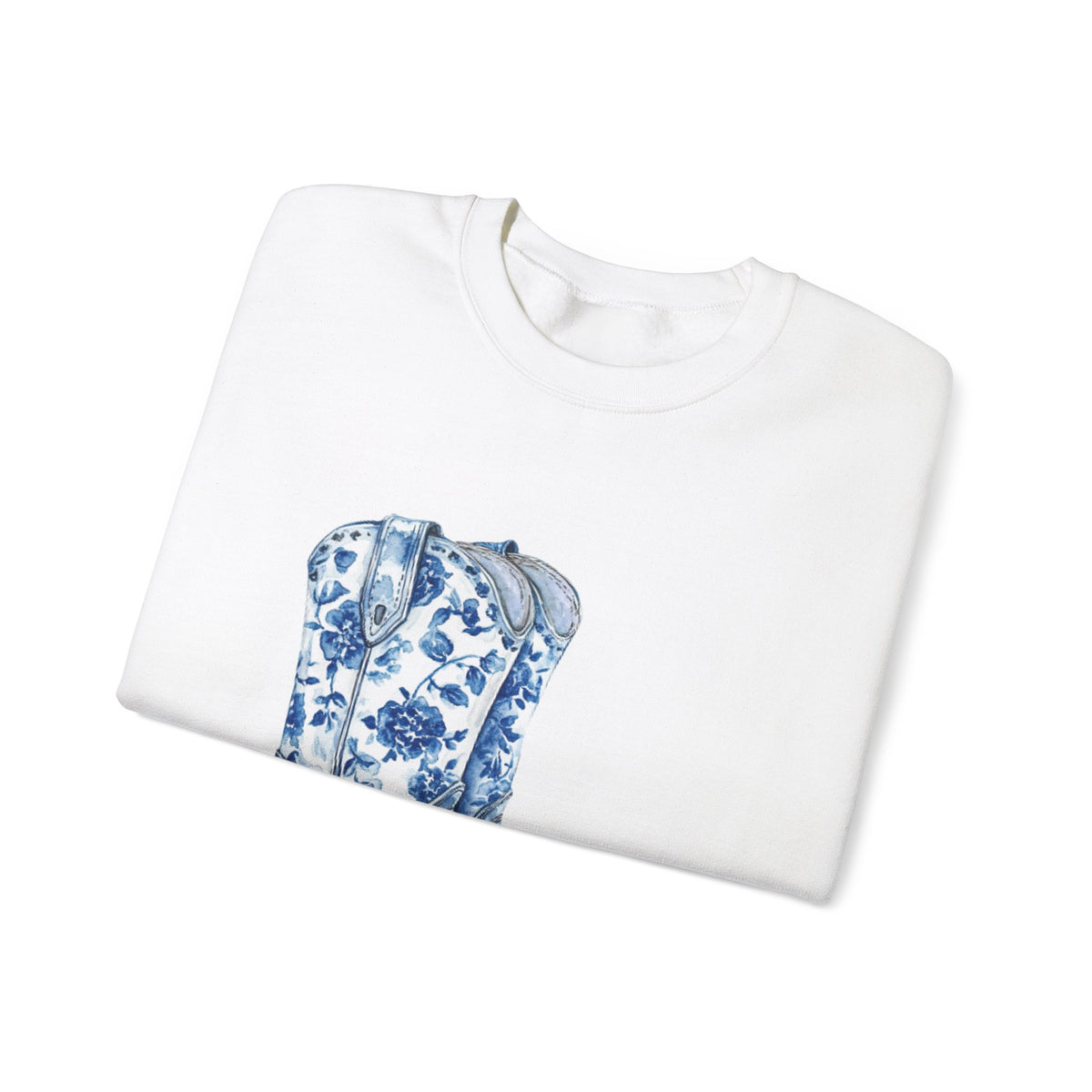 Floral Cowboy Boots Crewneck Sweatshirt - Ride Hard, Stay True