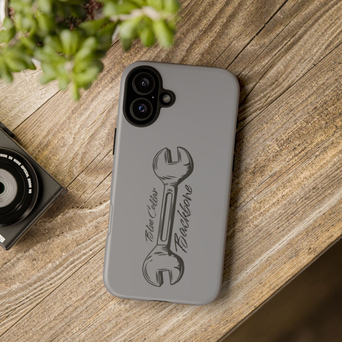 Tough Cases, Blue Collar Backbone Phone Case, Protective Phone Cases, Rugged Phone Covers, Strong Case, Worker Design, Unique Phone