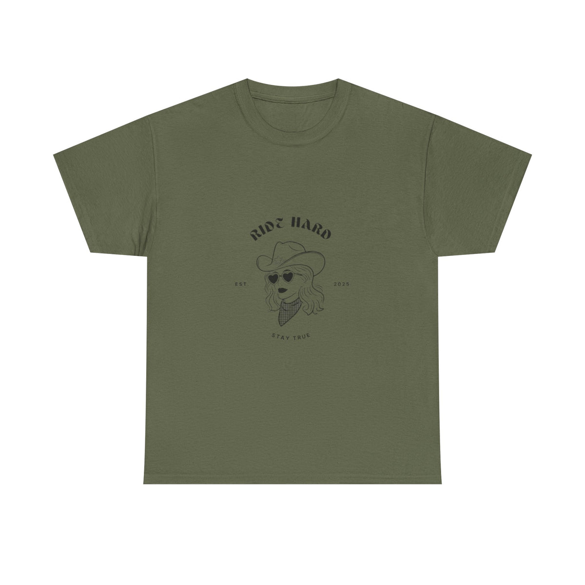 Ride Hard Unisex Heavy Cotton Tee - Stay True Graphic Tee