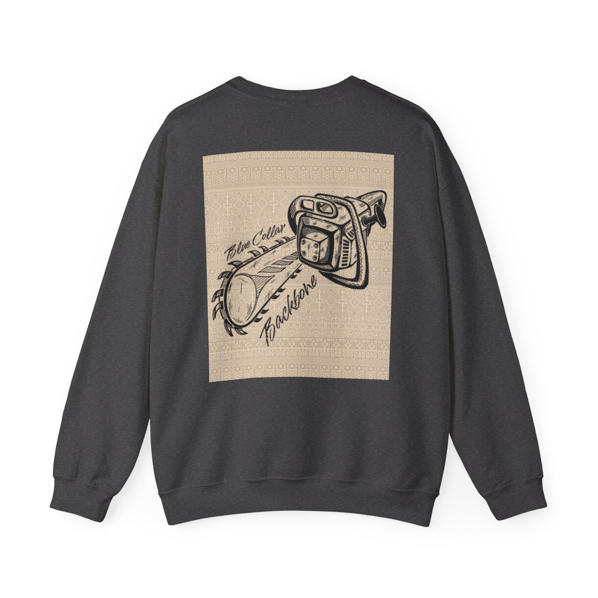 Unisex Sweatshirt Blue Collar Chainsaw Design