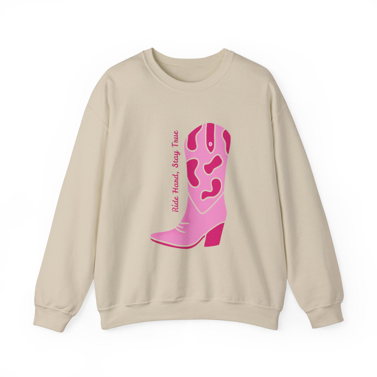 Ride Hard, Stay True pink | Unisex Heavy Blend™ Crewneck Sweatshirt