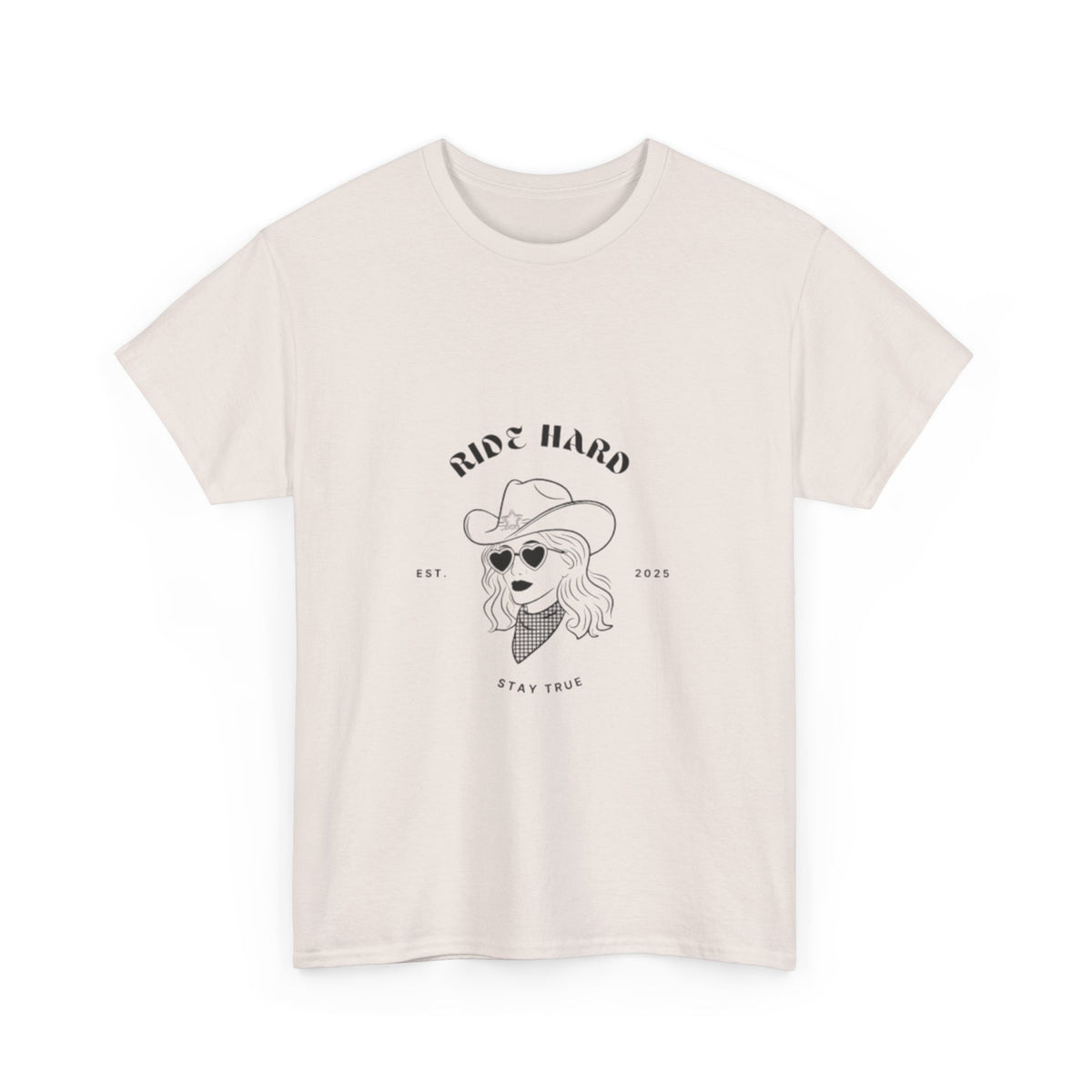 Ride Hard Unisex Heavy Cotton Tee - Stay True Graphic Tee