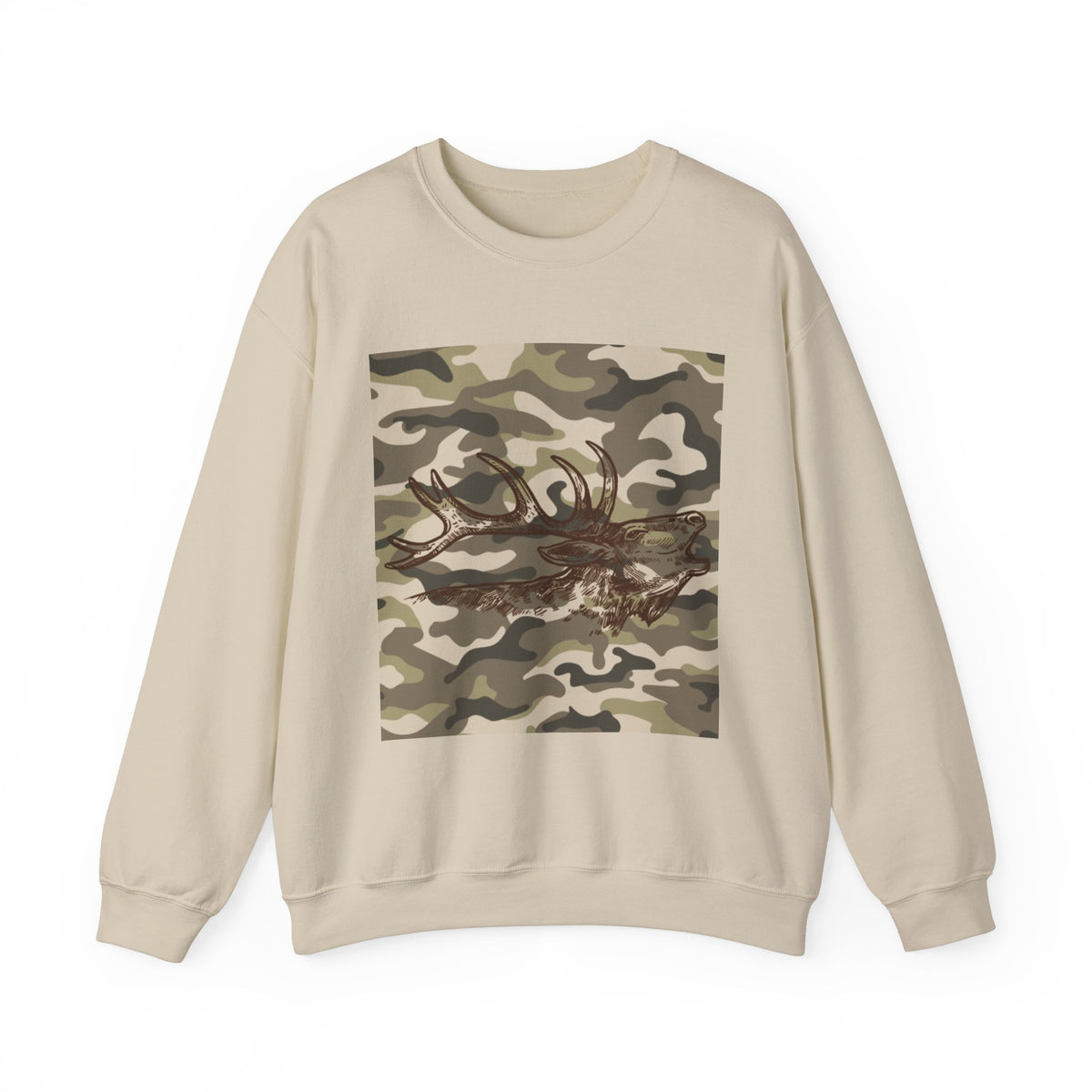 Camo Antler Design Unisex Crewneck Sweatshirt