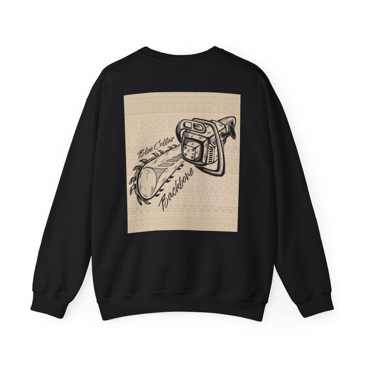 Unisex Sweatshirt Blue Collar Chainsaw Design