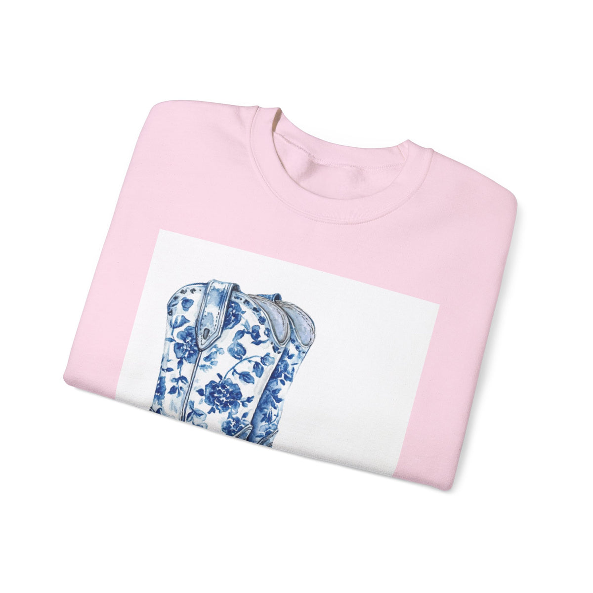 Floral Cowboy Boots Crewneck Sweatshirt - Ride Hard, Stay True