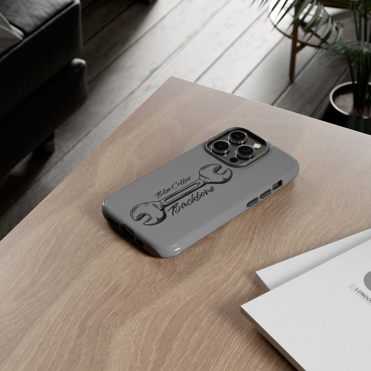 Tough Cases, Blue Collar Backbone Phone Case, Protective Phone Cases, Rugged Phone Covers, Strong Case, Worker Design, Unique Phone