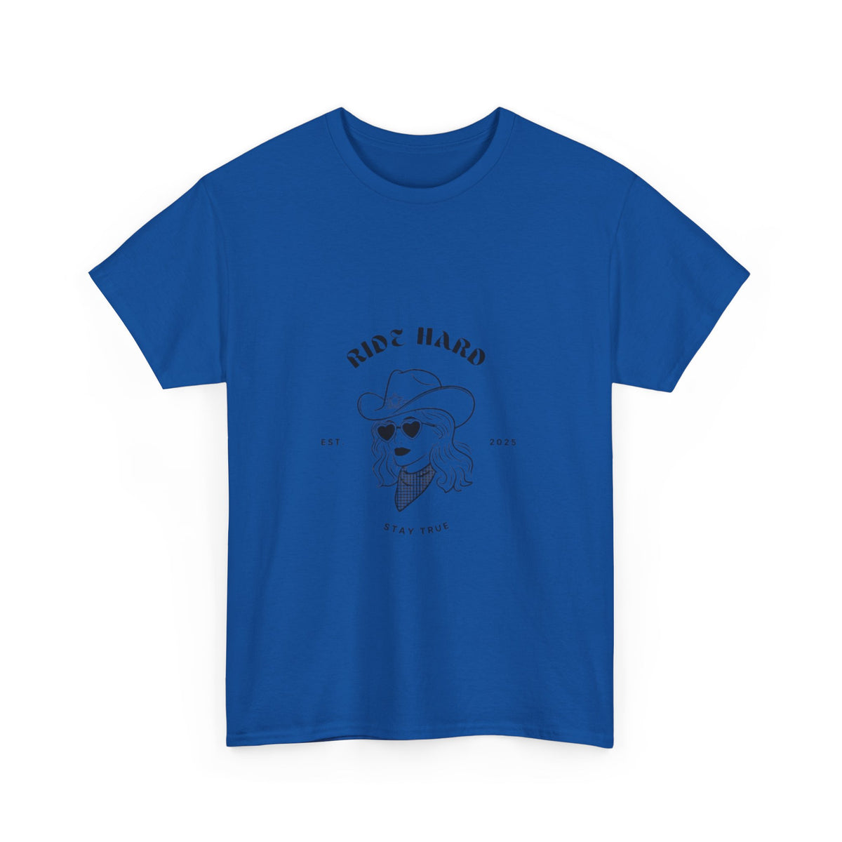 Ride Hard Unisex Heavy Cotton Tee - Stay True Graphic Tee