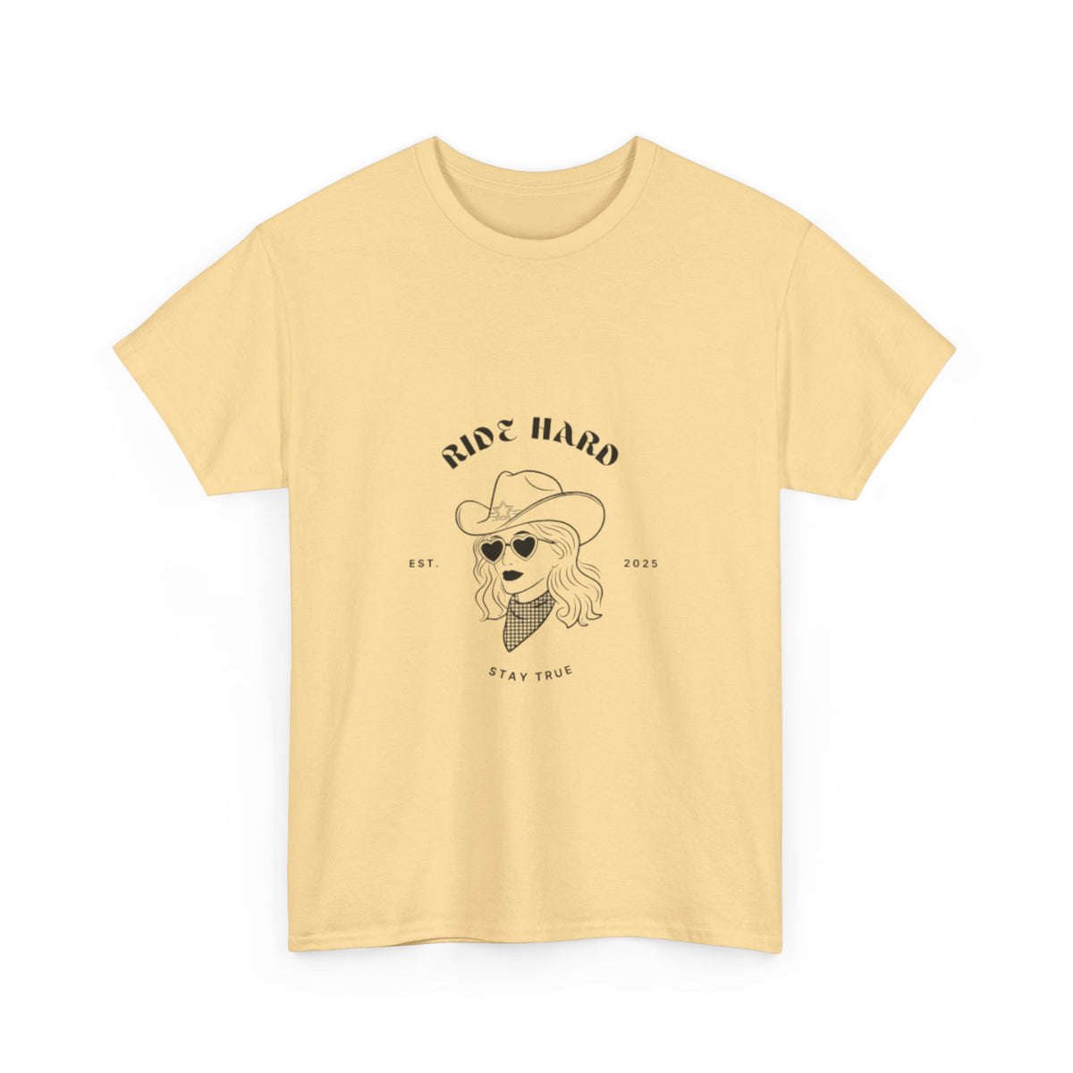 Ride Hard Unisex Heavy Cotton Tee - Stay True Graphic Tee