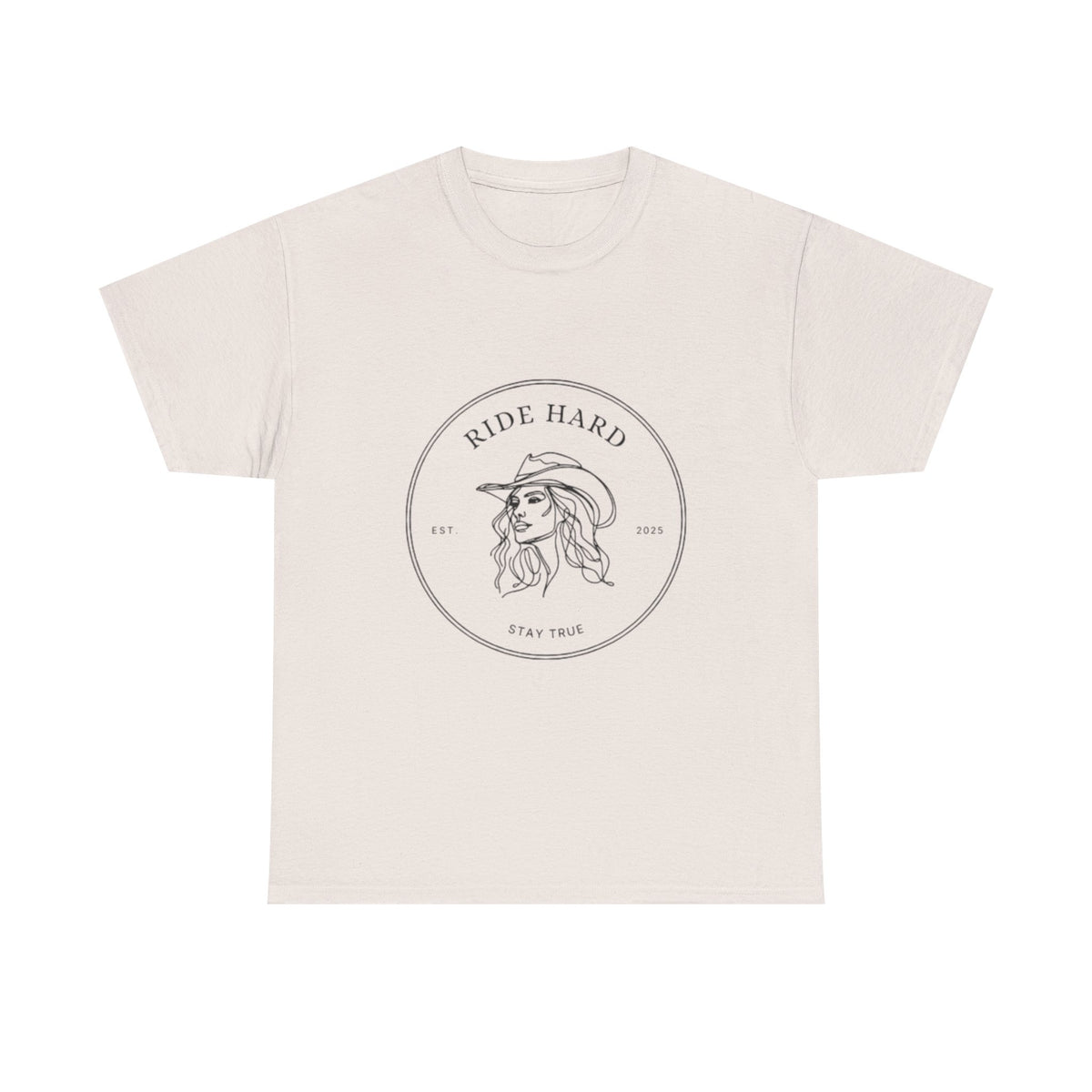 Ride Hard Unisex Heavy Cotton Tee - Stay True Graphic Shirt