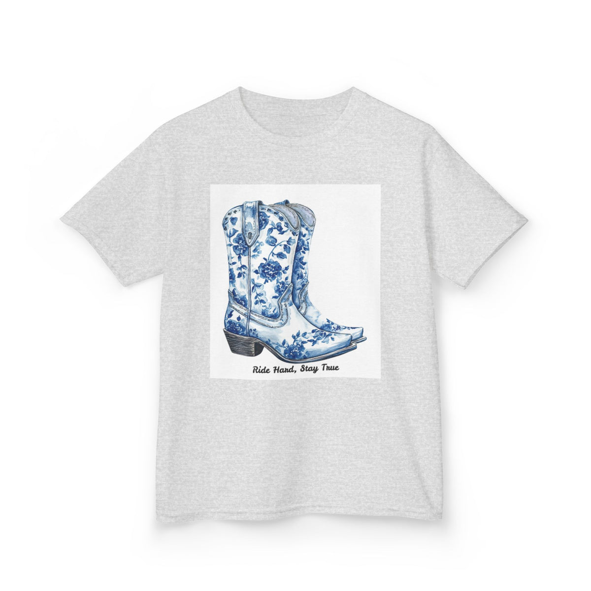 Kids Tees - Ride Hard, Stay True Cowboy Boots Graphic T-Shirt