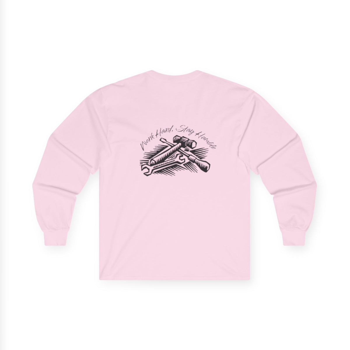 Work Hard Stay Humble Blue Collar Long Sleeve Tee, Motivational Graphic Shirt, Unisex Cotton Top, Inspirational Clothing, Gift for Him Her,