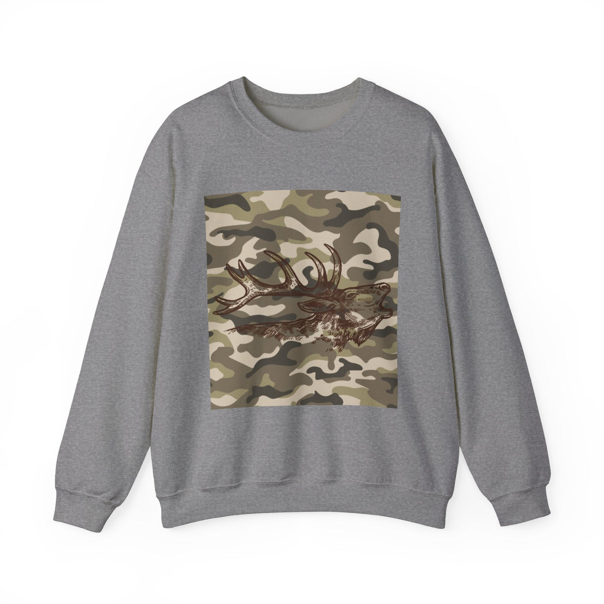 Camo Antler Design Unisex Crewneck Sweatshirt