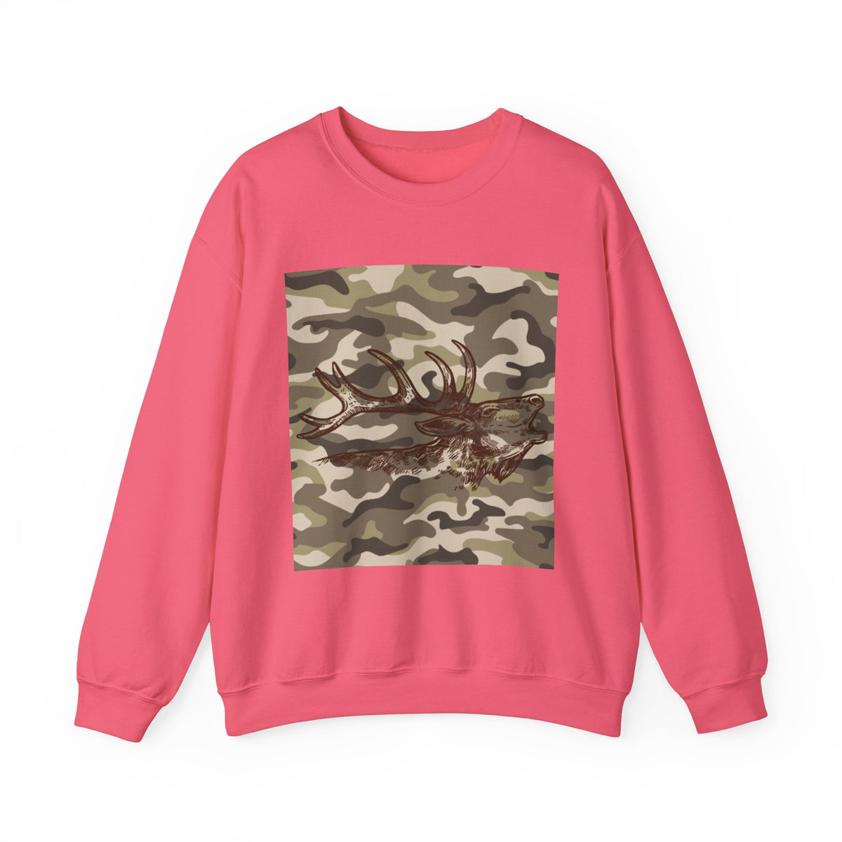 Camo Antler Design Unisex Crewneck Sweatshirt