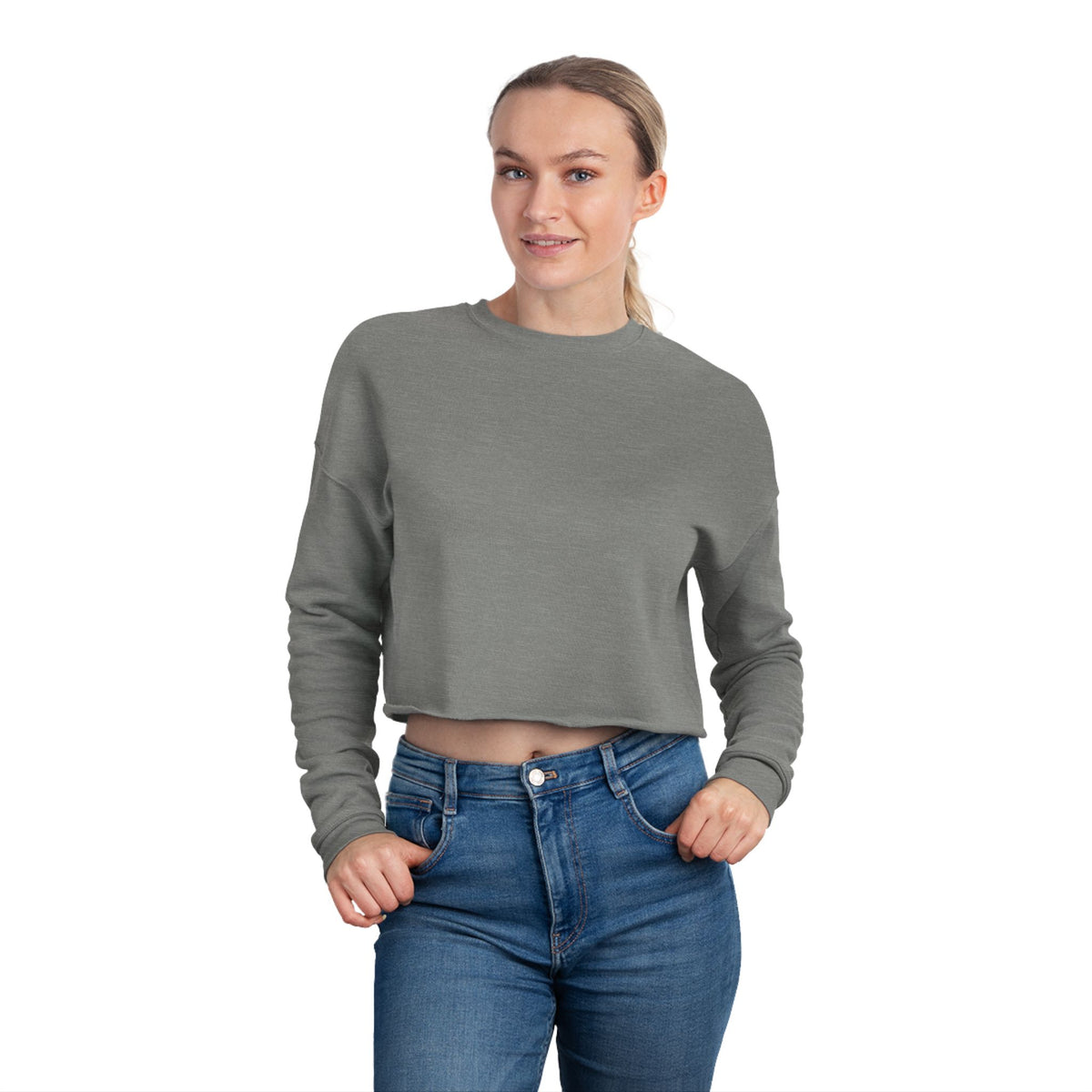Women's Crop Sweatshirt - Hunt Crewneck Design