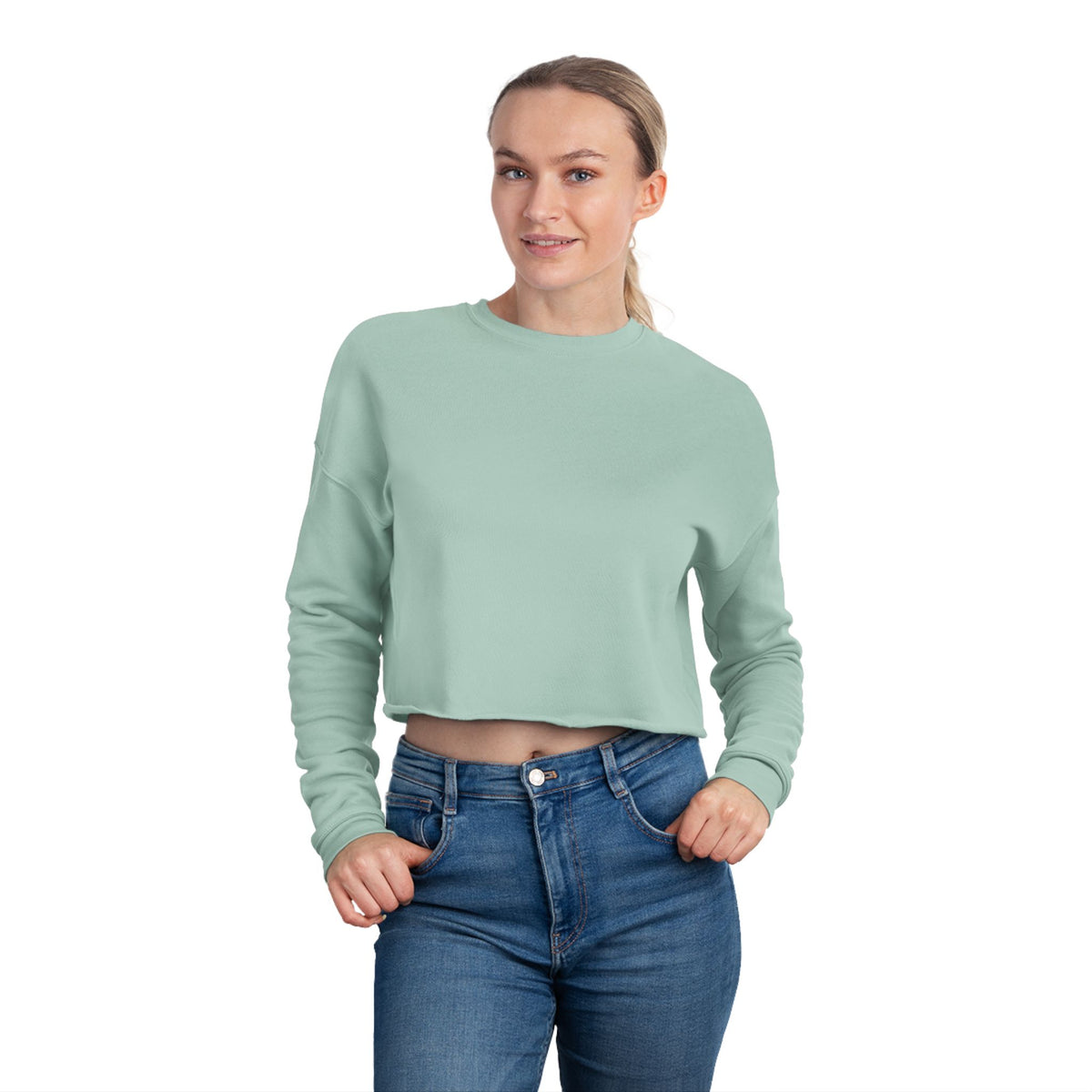 Women's Crop Sweatshirt - Hunt Crewneck Design