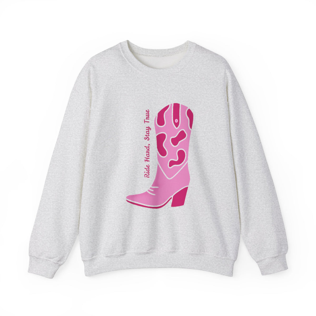 Ride Hard, Stay True pink | Unisex Heavy Blend™ Crewneck Sweatshirt