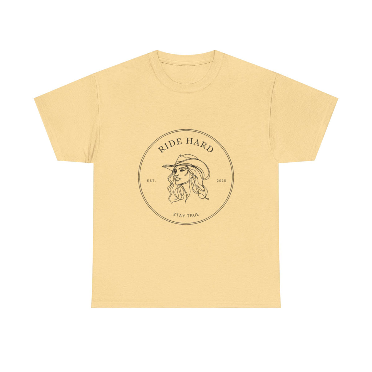 Ride Hard Unisex Heavy Cotton Tee - Stay True Graphic Shirt