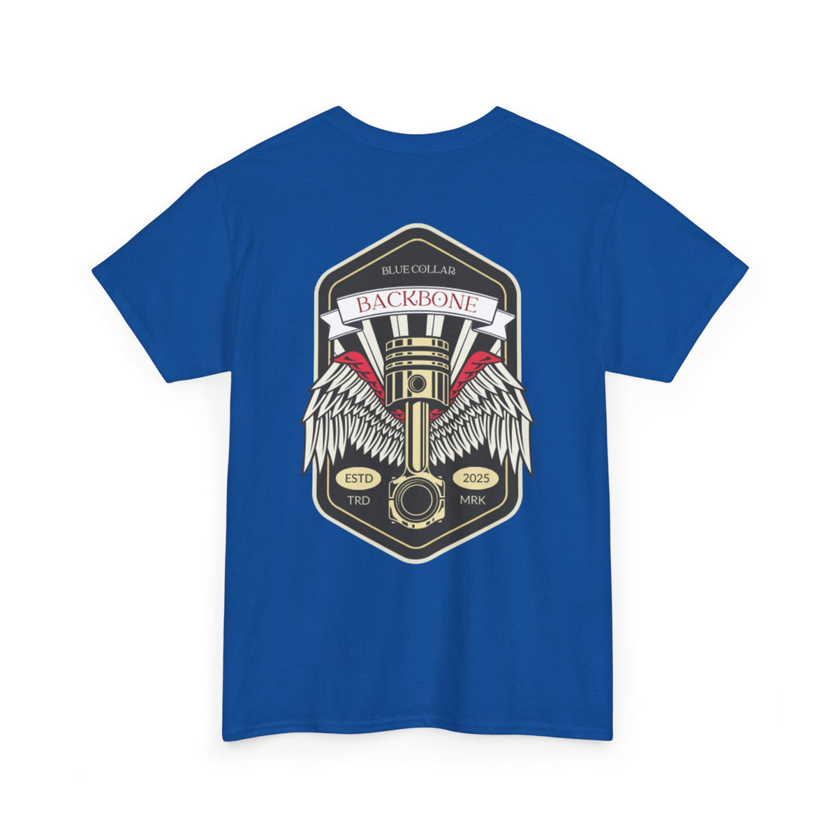 Backbone Blue Collar Unisex Heavy Cotton Tee, Support Workers Tee, Motivational Shirt, Gift for Him, Casual Everyday Wear
